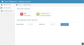 Syecl Télégestion - Récupération des informations relevées sur le terrain par les boitiers de télégestion - Tableau de bord